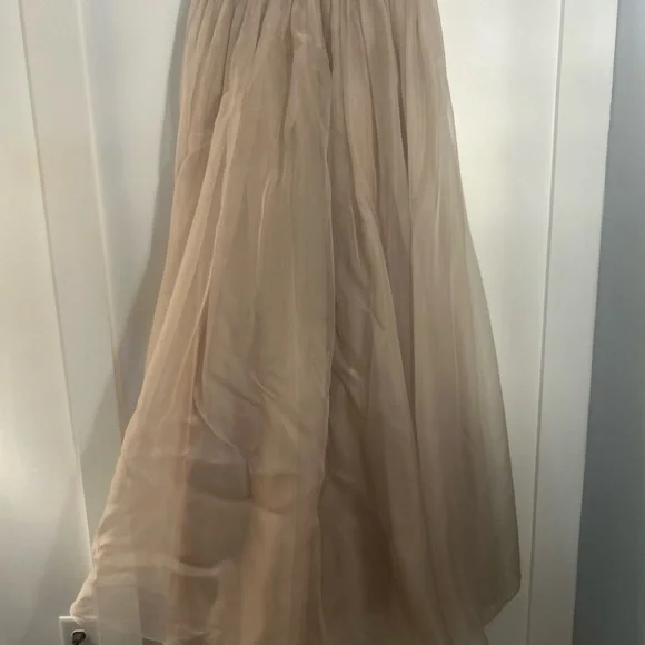 Alice + Olivia Abella Organza Maxi Skirt Nude/Dusty pink - Picture 5 of 16